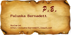 Paluska Bernadett névjegykártya